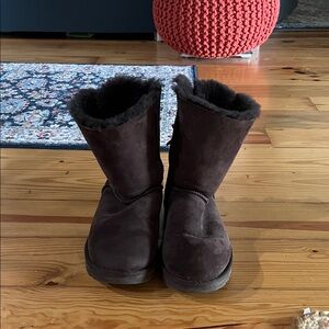 UGG Dark Brown Shearling Winter Boots